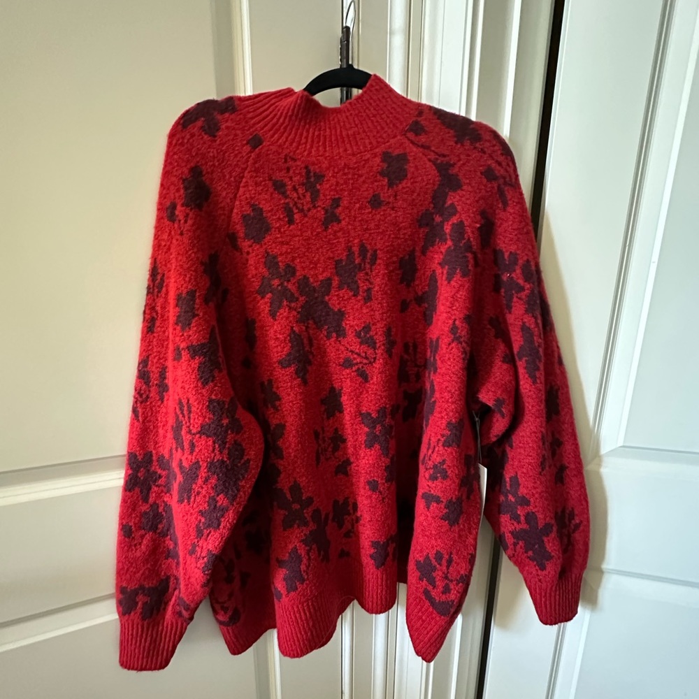 Plus size chunky mock neck sweater